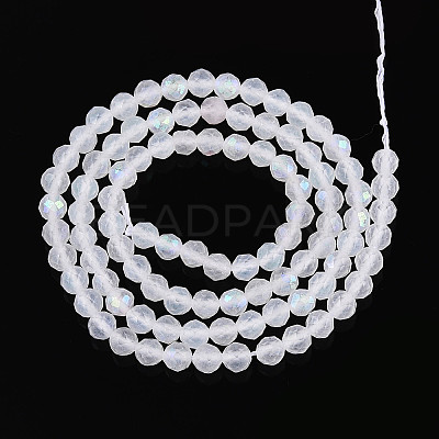 AB Color Plated Natural Quartz Crystal Beads Strands G-T144-B07-05-1