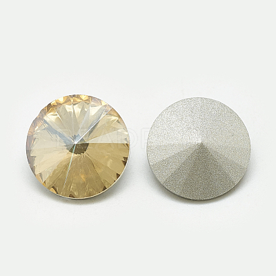 Pointed Back Glass Rhinestone Cabochons RGLA-T086-8mm-06-1