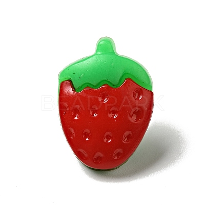 Acrylic Strawberry Shank Buttons BUTT-E025-03-1