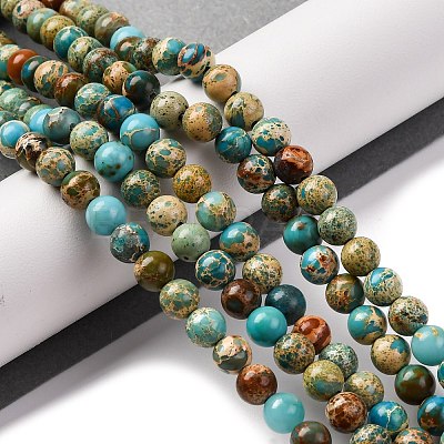 Dyed Natural Regalite/Imperial Jasper/Sea Sediment Jasper Beads Strands X-G-B124-C02-06-1