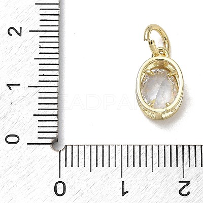 Brass Pave Cubic Zirconia Charms KK-CBA56EF-30G-03-1