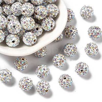 Pave Disco Ball Beads X1-RB-A130-10mm-11-1