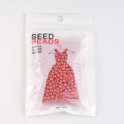 6/0 Opaque Colors Lustered Round Glass Seed Beads X-SEED-A012-4mm-125-1