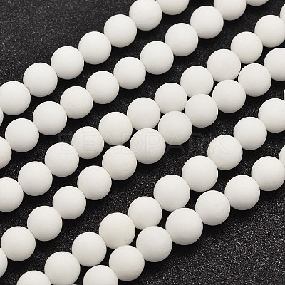 Natural Malaysia Jade Beads Strands G-A152-G-6mm-1