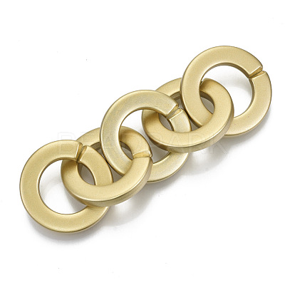 Opaque Spray Painted Acrylic Linking Rings OACR-S021-73A-B01-1