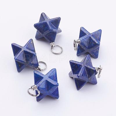Natural Lapis Lazuli Pendants G-E398-01A-1