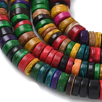 Natural Coconut Disc Bead Strands COCB-O002-02-1
