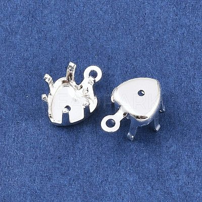 Heart Brass Sew on Prong Settings KK-C163-14B-S-1