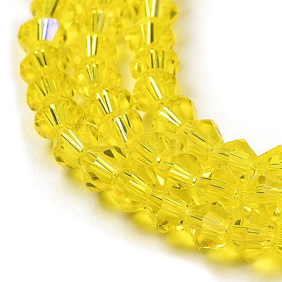 Transparent Electroplate Glass Beads Strands GLAA-F029-2mm-D21-1