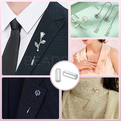 120Pcs Brass Brooch Findings MAK-ME0001-14-1