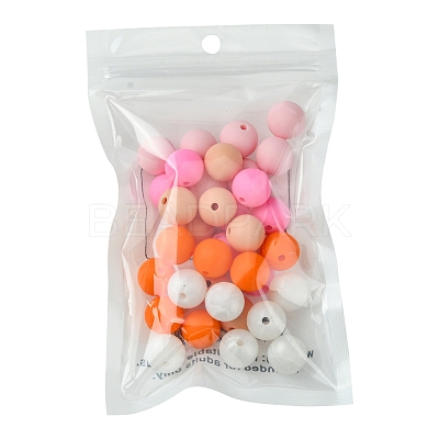 35Pcs Food Grade Eco-Friendly Silicone Focal Beads SIL-FS0001-22B-1