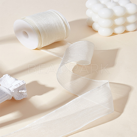 10 Yards Polyester Organza Ribbons SRIB-LP0001-07B-1