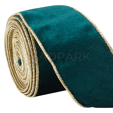 10 Yards Single Face Velvet Ribbon OCOR-WH0093-12C-1