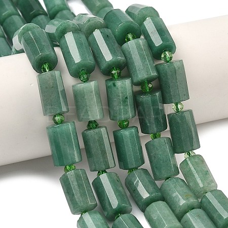 Natural Green Aventurine Beads Strands G-G453-E07-10x14mm-1