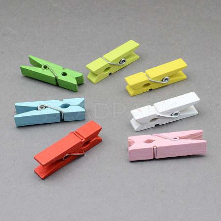 Wooden Craft Pegs Clips X-AJEW-S034-25mm-1