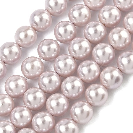 Electroplated Shell Pearl Beads Strands BSHE-G041-6mm-06-1