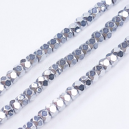 Electroplate Non-Magnetic Synthetic Hematite Beads Strands G-F562-S03-1