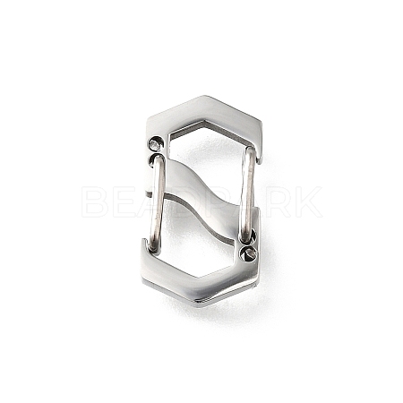 304 Stainless Steel Keychain Clasp Findings STAS-U051-01B-P-1