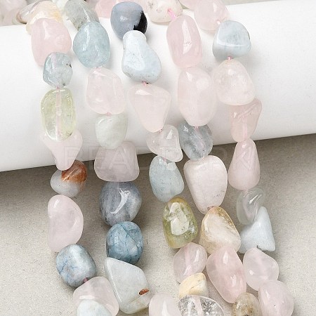 Natural Morganite Beads Strands G-B161-B07-1