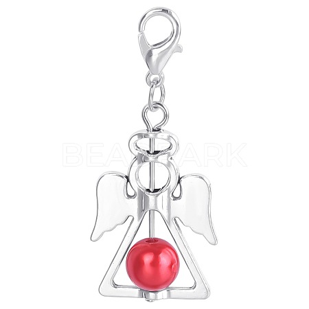Alloy Angel Pendant Decorations KEYC-PW0009-04D-1