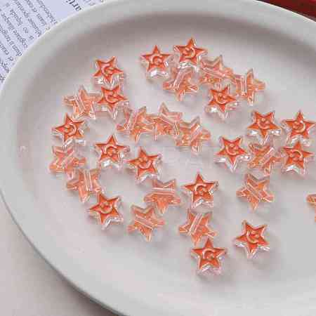 Acrylic Enamel Beads OACR-I011-21C-1