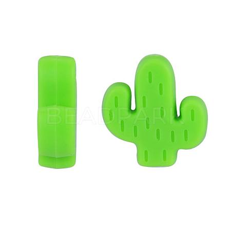 20Pcs Cactus Food Grade Eco-Friendly Silicone Focal Beads JX906E-1