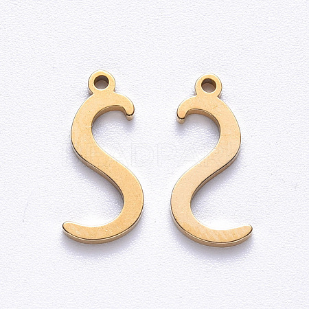 PVD Vacuum Plating 201 Stainless Steel Charms STAS-R105-S-G-1
