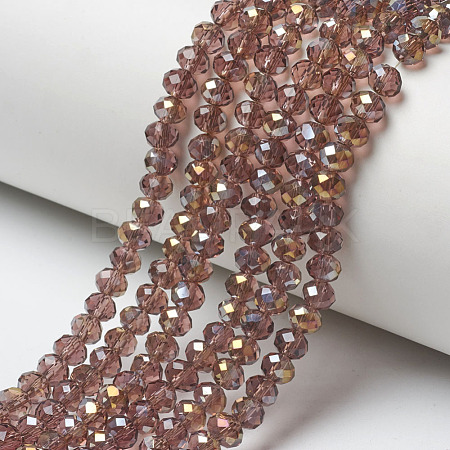 Electroplate Transparent Glass Beads Strands EGLA-A034-T4mm-H16-1