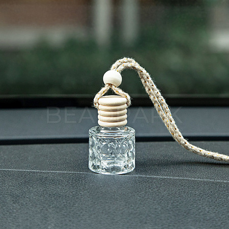 Column Glass Empty Refillable Car Perfume Bottle PW-WGC6C0A-01-1