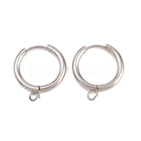 316 Stainless Steel Huggie Hoop Earring Findings EJEW-B158-01D-P-1