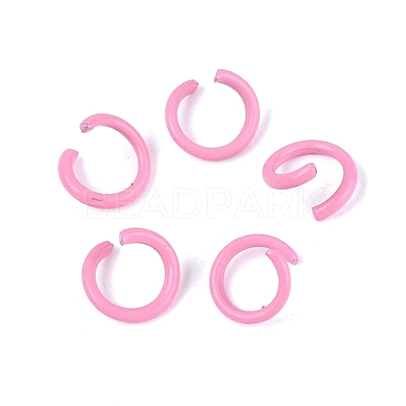 Spray Painted Iron Open Jump Rings IFIN-T017-04C-11-1