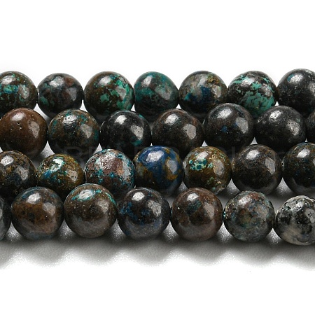 Natural Chrysocolla Beads Strands G-A219-A04-01-1