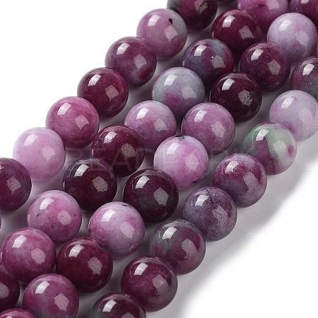 Dyed Natural Malaysia Jade Beads Strands G-G021-01C-08-1