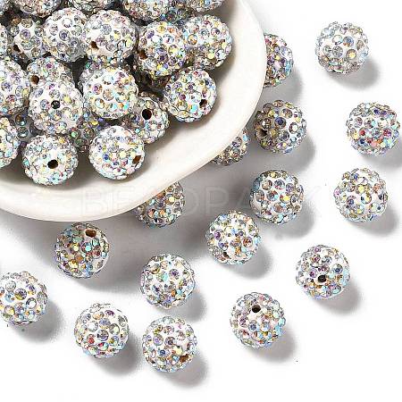 Pave Disco Ball Beads X1-RB-A130-10mm-11-1
