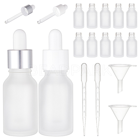 12 Sets 2 Styles Glass Dropper Bottles MRMJ-OC0003-96-1