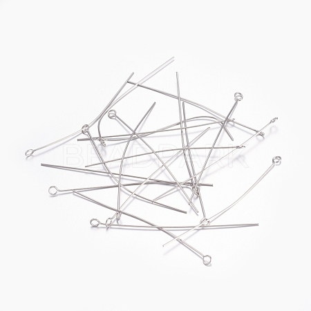 Tarnish Resistant 304 Stainless Steel Eye Pins STAS-O105-01P-0.6x55mm-1