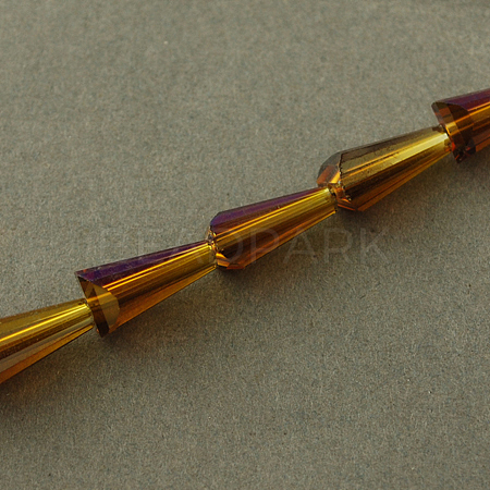 Electroplate Glass Beads Strands EGLA-Q033-6-1