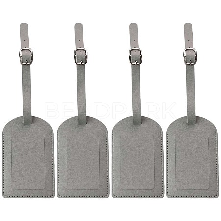 CutHollow 4Pcs PU Leather Luggage Tag OFST-CL0001-01A-01-1