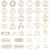 SUNNYCLUE Chakra Theme Self Adhesive Brass Stickers DIY-SC0010-59-1