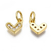 Brass Micro Pave Cubic Zirconia Charms KK-N227-33G-04-NF-2