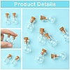8Pcs Mini High Borosilicate Glass Bottle Bead Containers BOTT-FS0001-01-2