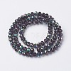 Electroplate Transparent Glass Beads Strands EGLA-A034-T4mm-Q09-2