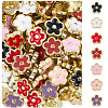 140Pcs 7 Colors Alloy Enamel Buttons FIND-GF0008-29-6