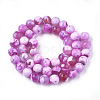 Natural Fire Crackle Agate Beads Strands G-S346-8mm-21-2