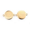 201 Stainless Steel Cabochon Connector Settings STAS-F191-15G-G-2