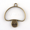 Rack Plating Alloy Open Back Bezel Pendants X-PALLOY-S047-35F-FF-2