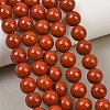 Grade A Natural Red Jasper Bead Strands G-P075-36-10mm-1