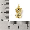 Brass Micro Pave Clear Cubic Zirconia Pendants KK-R162-004C-G-3