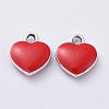 Alloy Enamel Heart Charms ENAM-J594-01S-NR-2