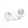 Round Watermelon Stone Glass Pendants G-Q434-10-2
